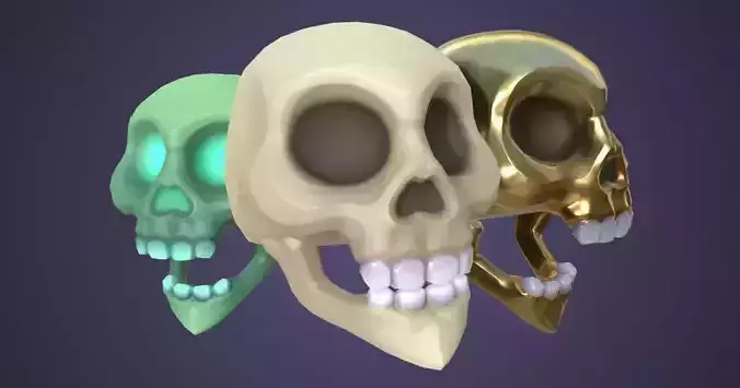 Villainous Skull Low-poly 3D model Villainous Skull Low-poly 3D model