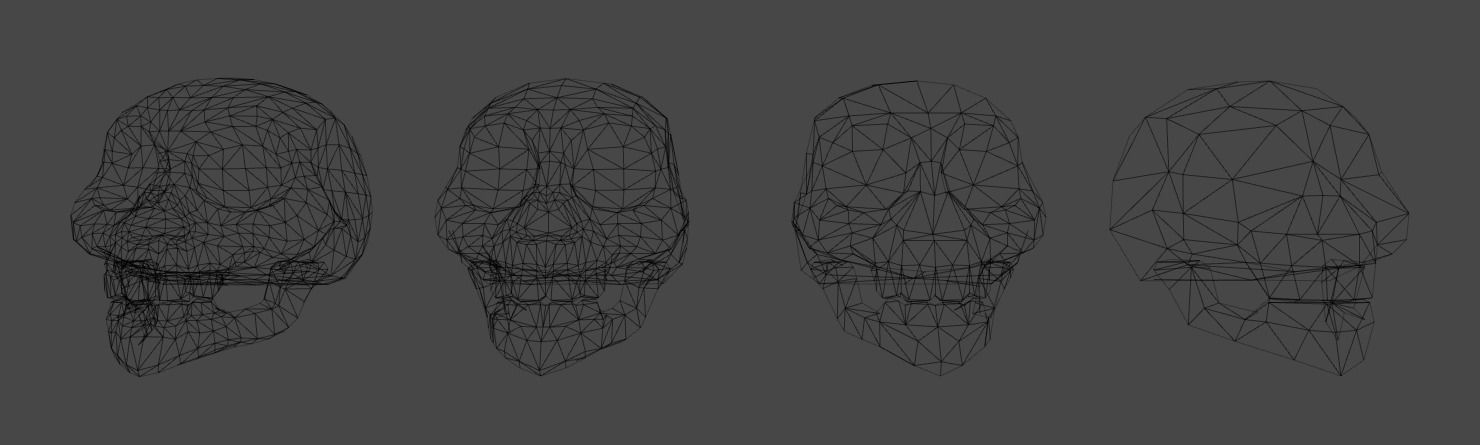 Villainous Skull Low-poly 3D model_5