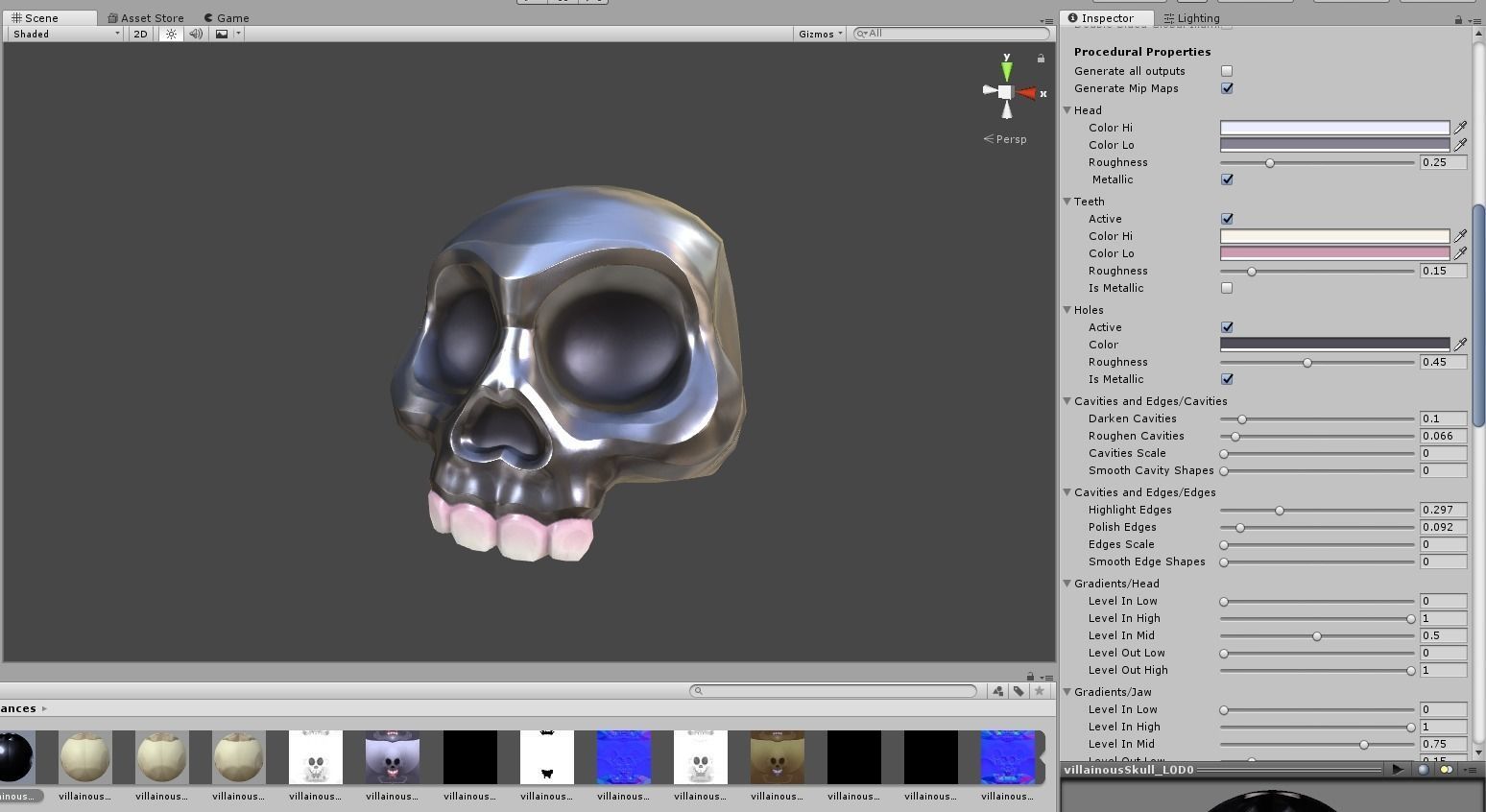 Villainous Skull Low-poly 3D model_9
