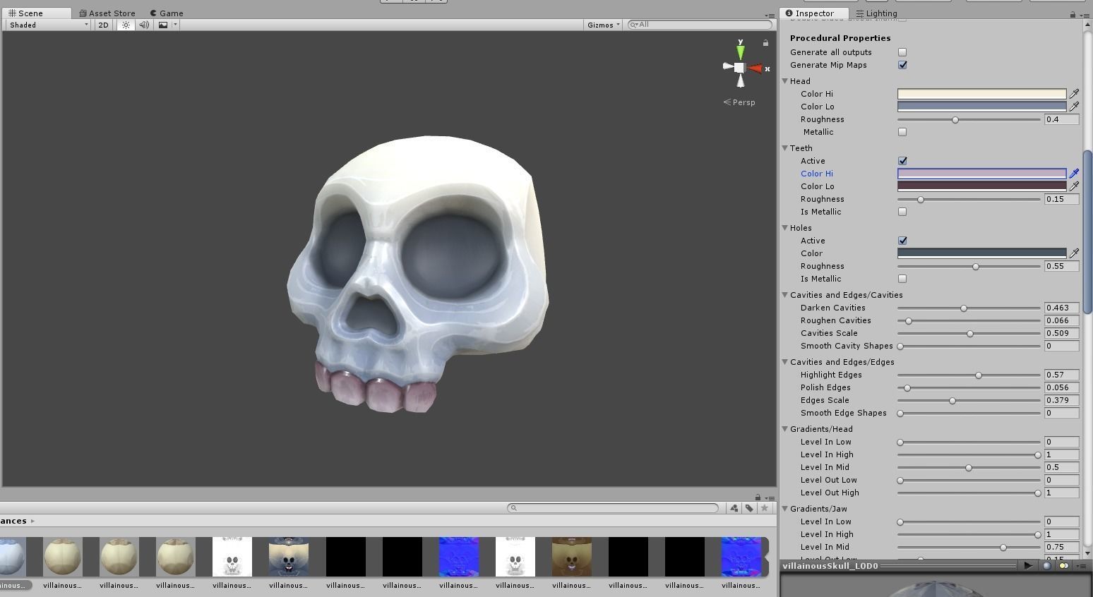 Villainous Skull Low-poly 3D model_8
