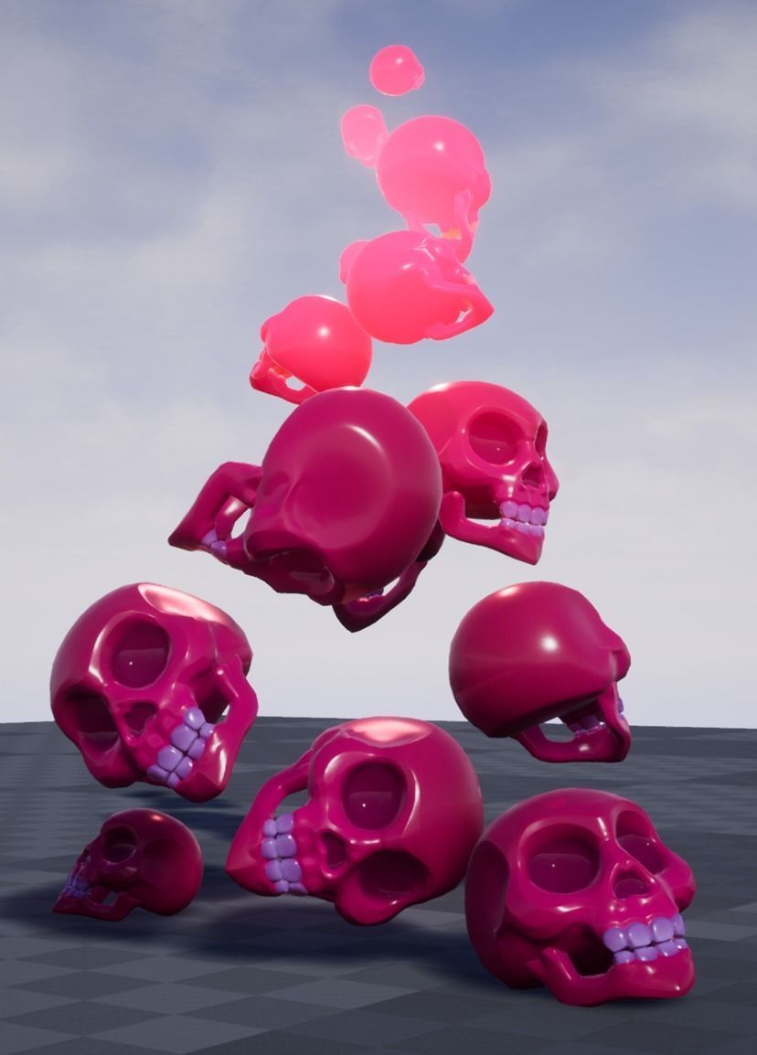 Villainous Skull Low-poly 3D model_1
