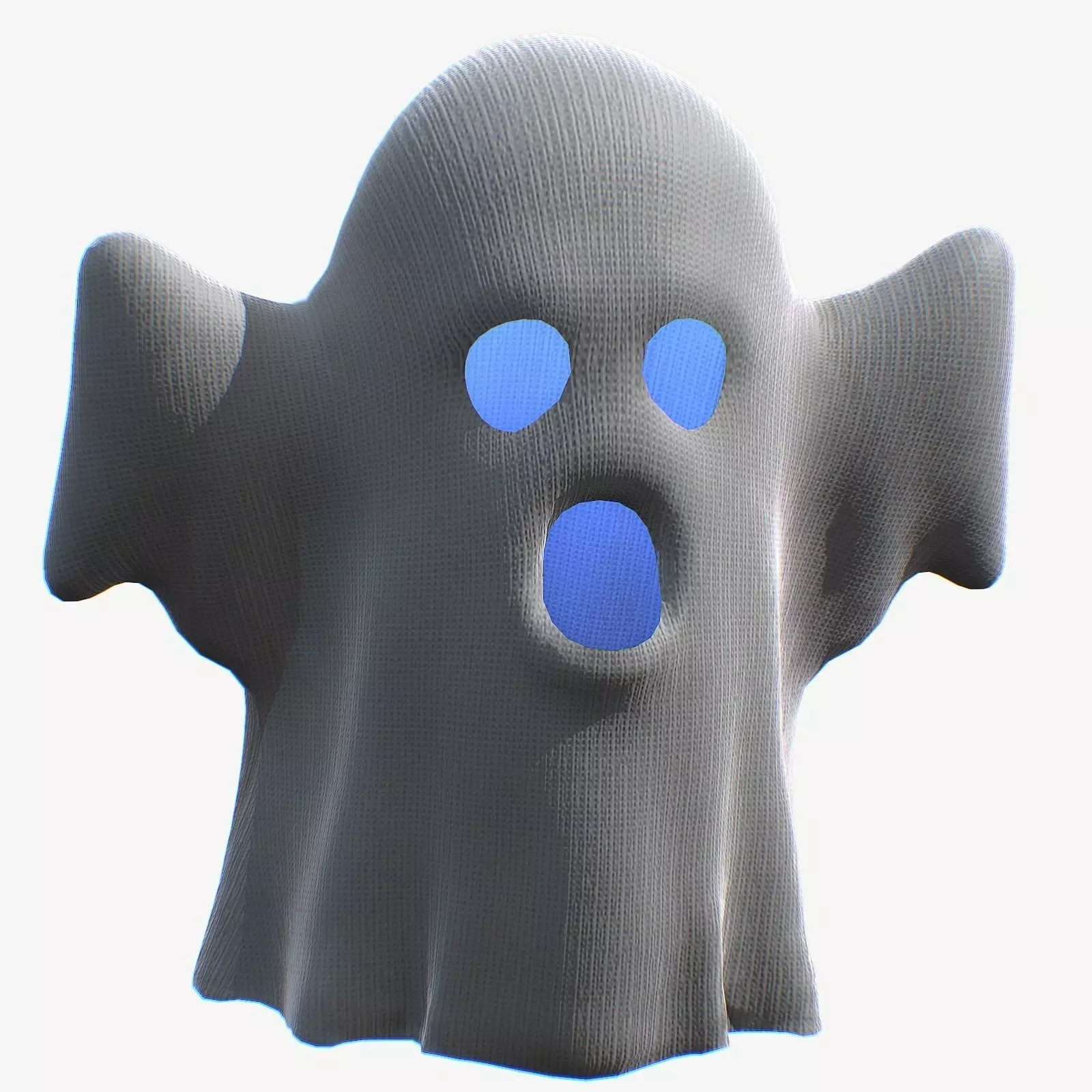 Cartoon Ghost Low-poly 3D model_0