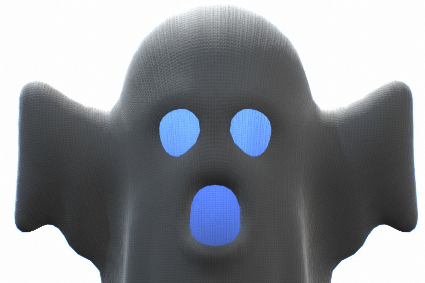 Cartoon Ghost Low-poly 3D model_6