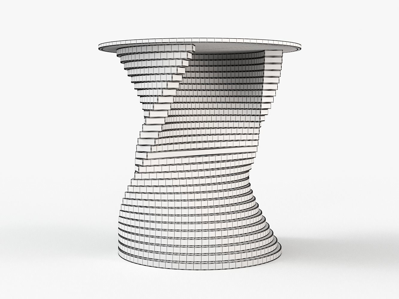 High Coffee Table 3D model_8