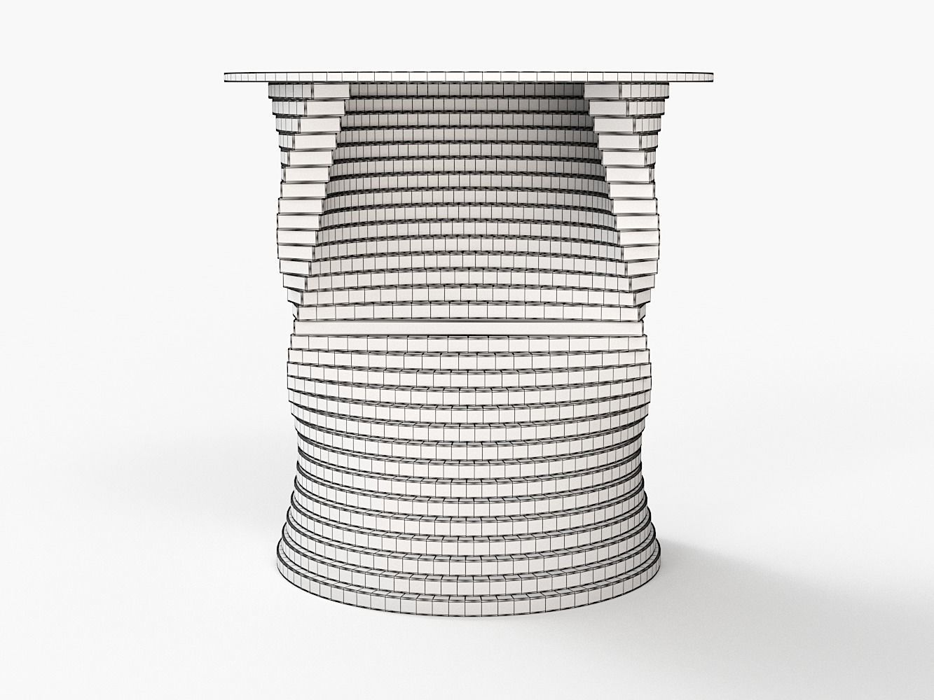 High Coffee Table 3D model_9