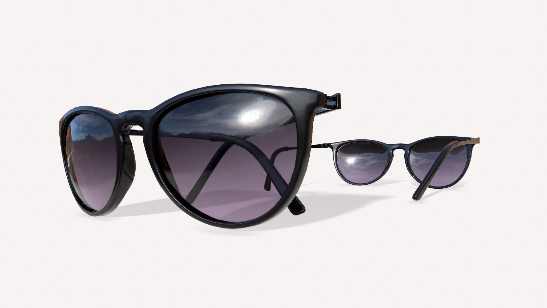 Sunglasses Low-poly 3D model_7