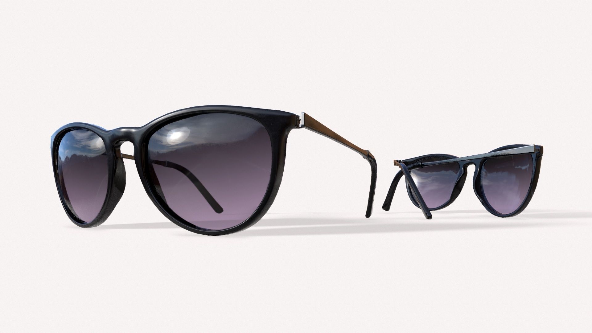 Sunglasses Low-poly 3D model_6