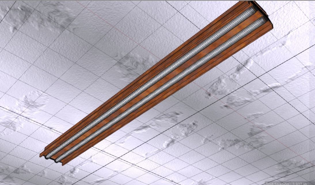  Old Rusty Tubelight  3D model_4