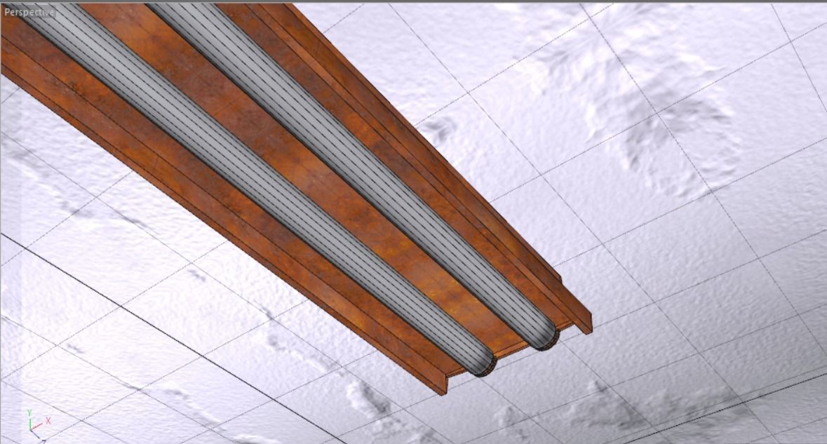  Old Rusty Tubelight  3D model_3