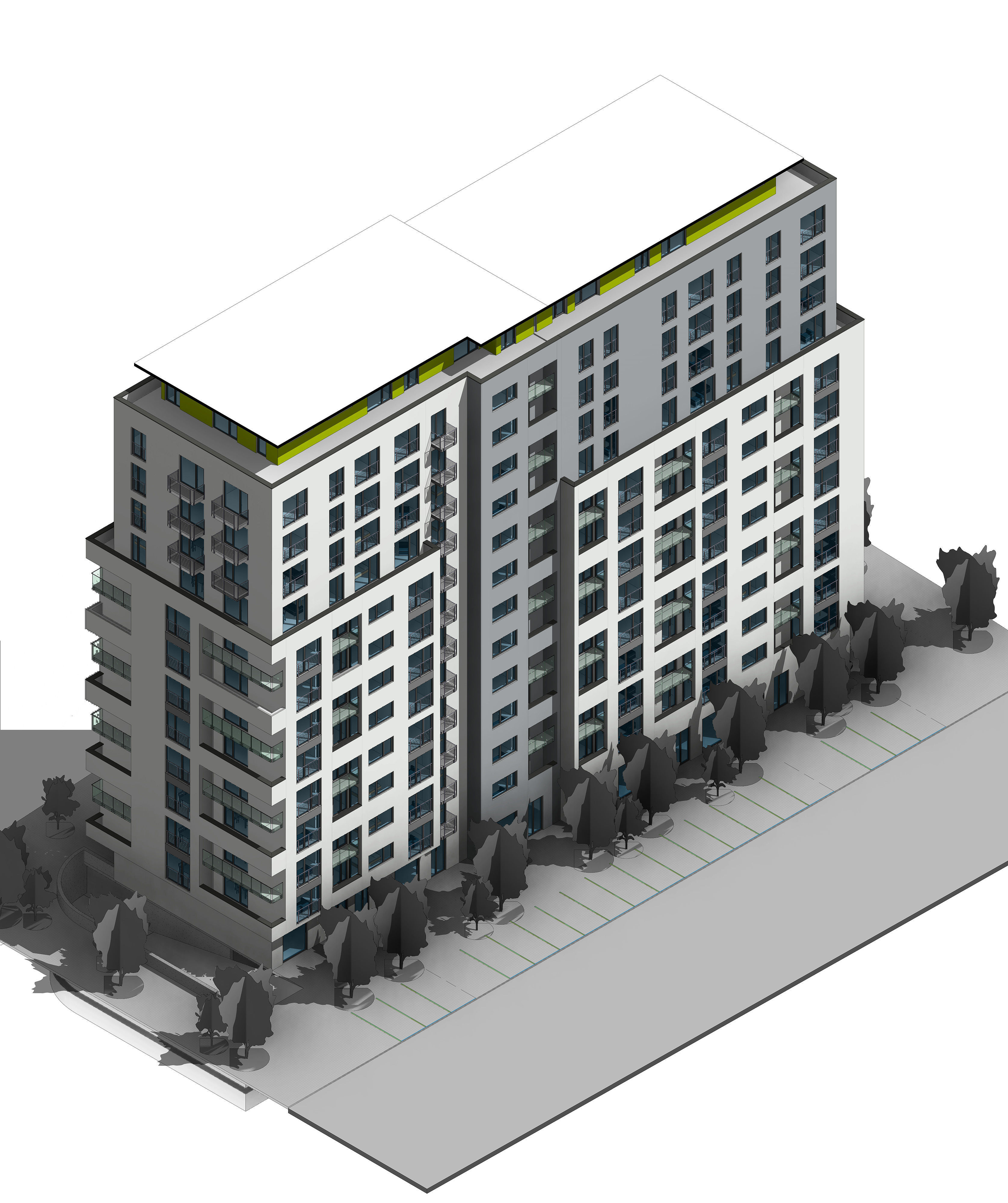Apartment Building 3D model_5