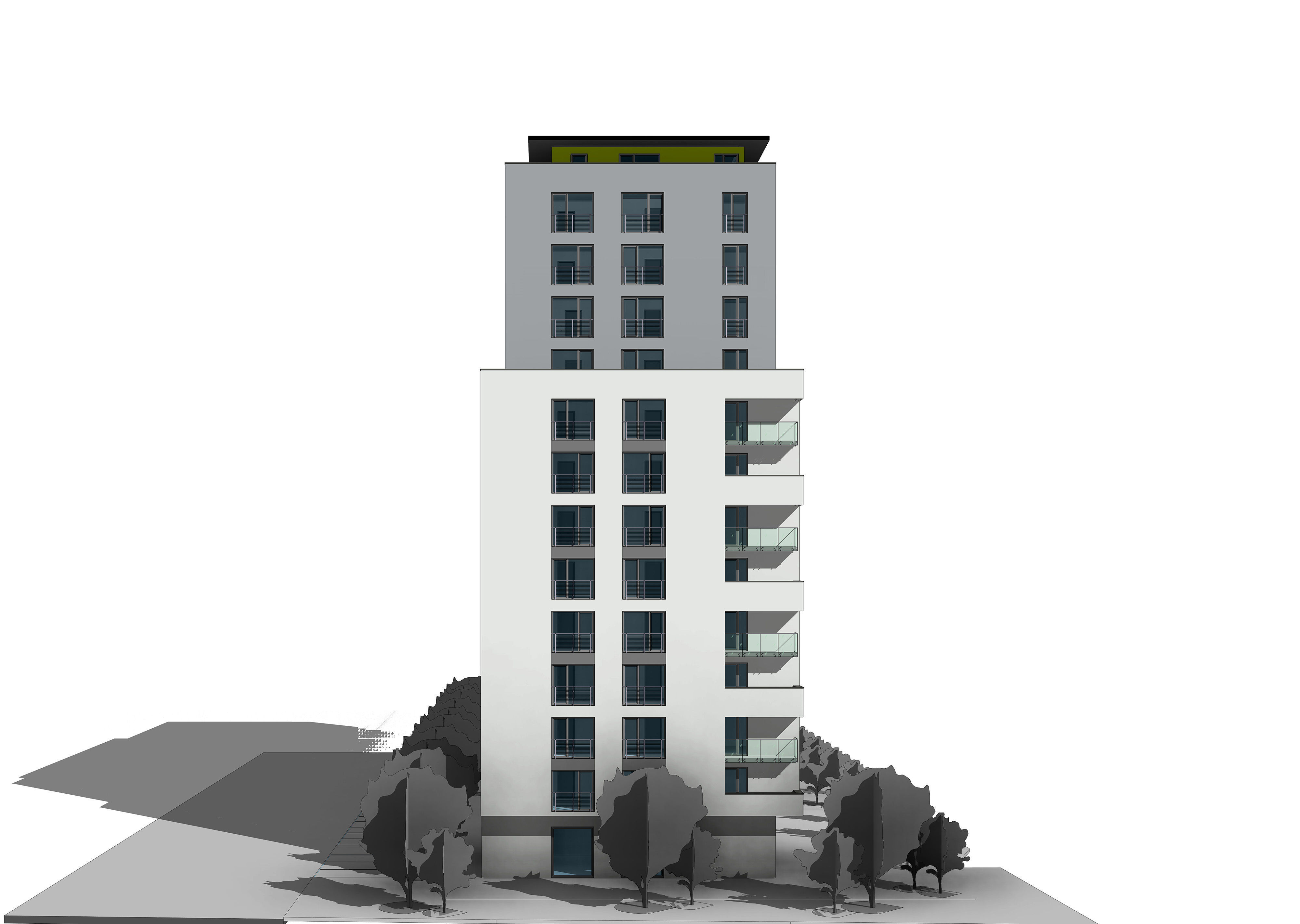 Apartment Building 3D model_11