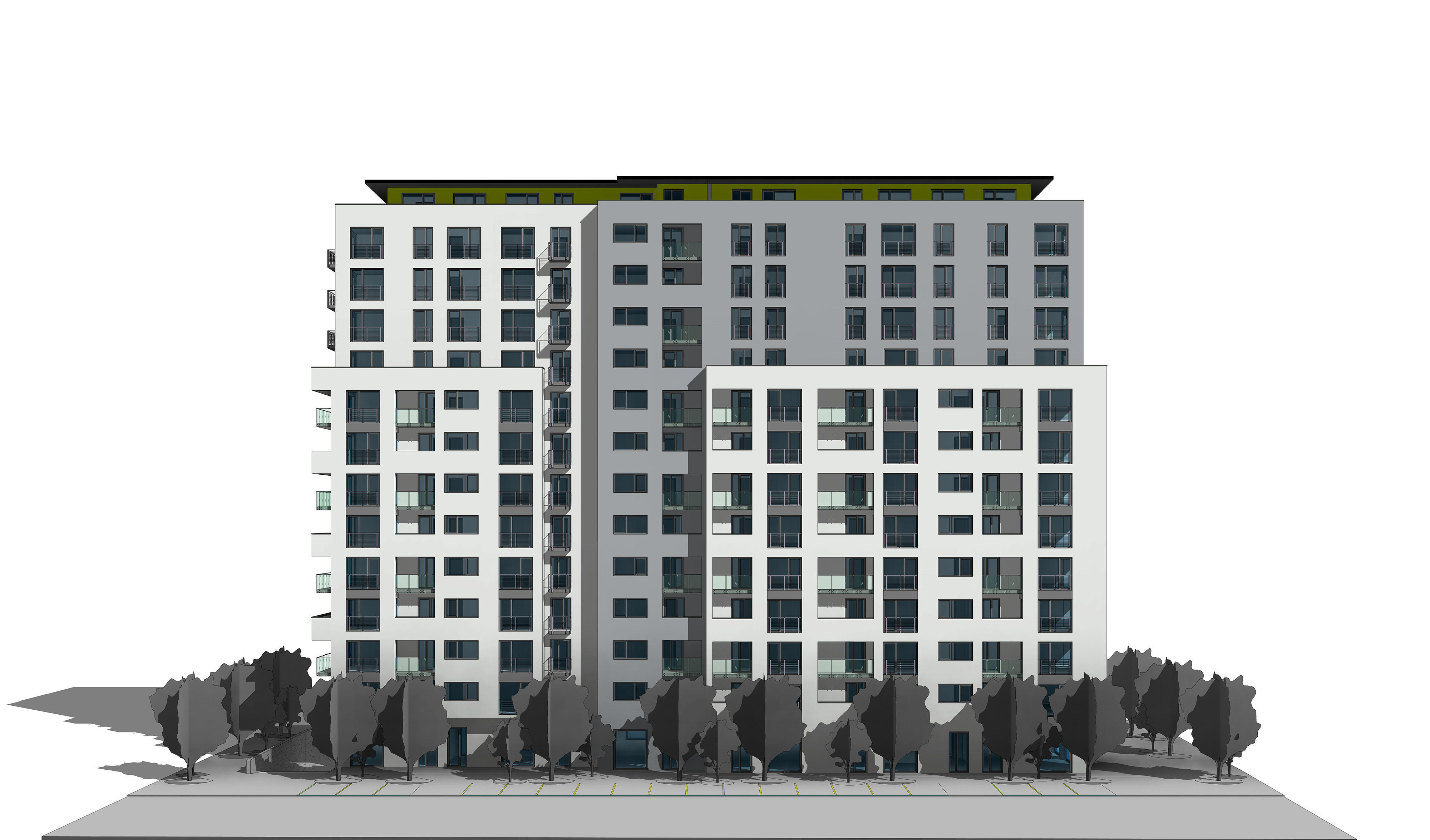 Apartment Building 3D model_10