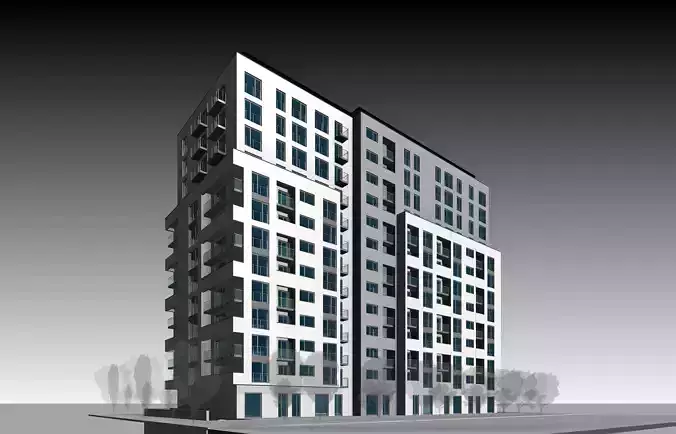 Apartment Building 3D model