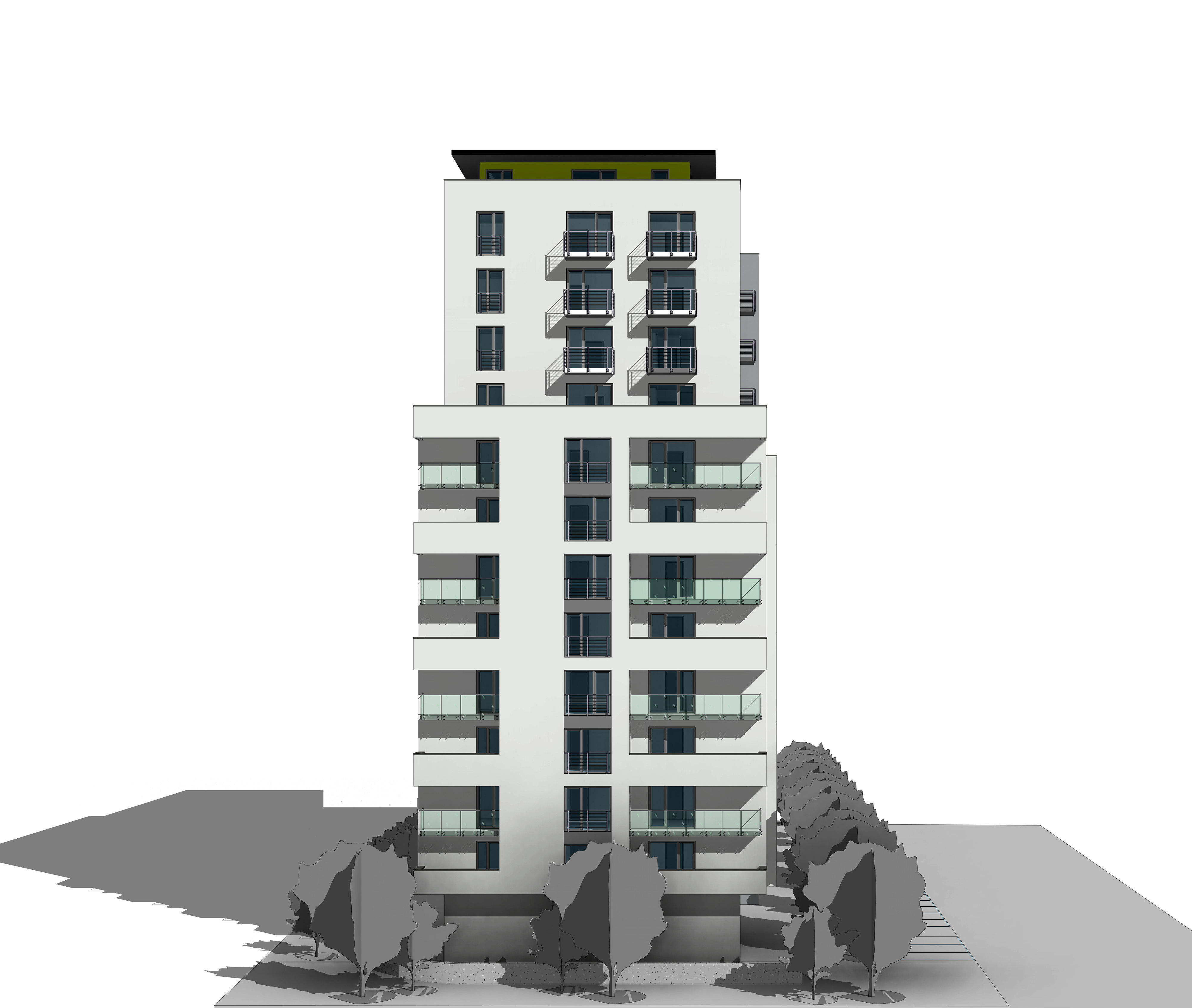 Apartment Building 3D model_8
