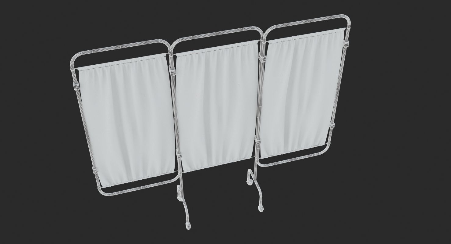 Hospital Privacy Screen Expanded 3D model_9