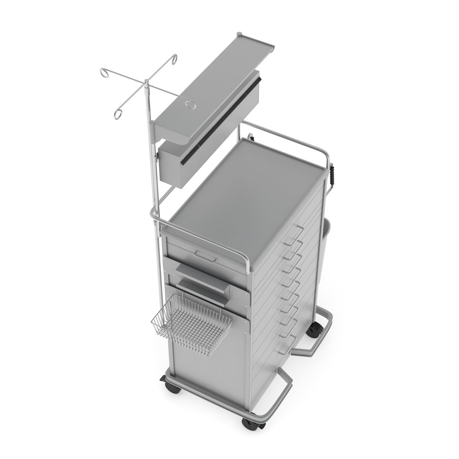 Medical Supply Cart Type 1 3D model_5