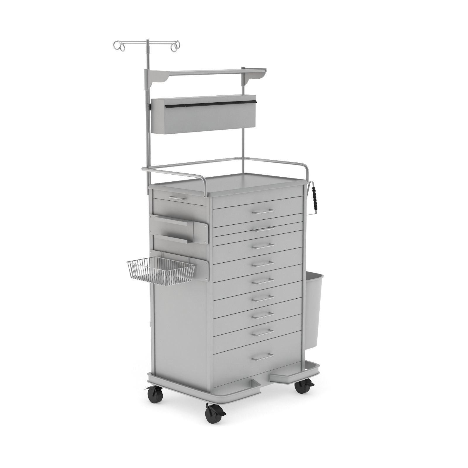 Medical Supply Cart Type 1 3D model_2