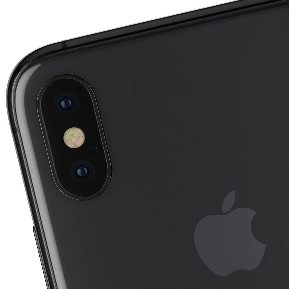 Apple iPhone Xr Black and Xs Space Gray and Xs MAX Gold 3D model_8