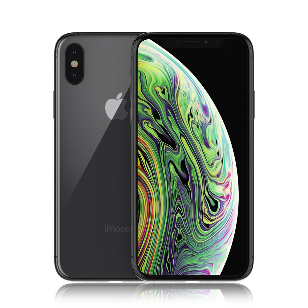 Apple iPhone Xr Black and Xs Space Gray and Xs MAX Gold 3D model_2
