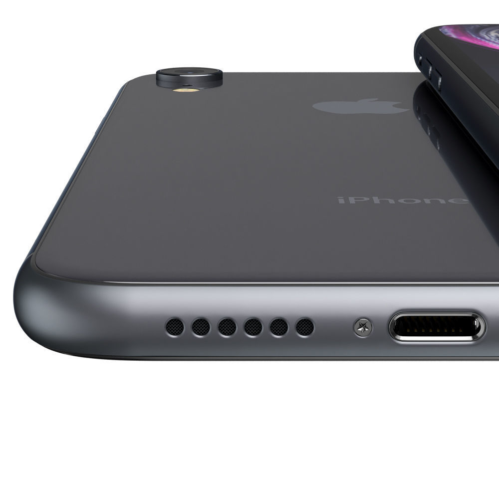 Apple iPhone Xr Black and Xs Space Gray and Xs MAX Gold 3D model_22