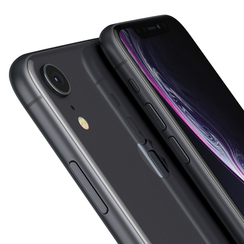 Apple iPhone Xr Black and Xs Space Gray and Xs MAX Gold 3D model_25