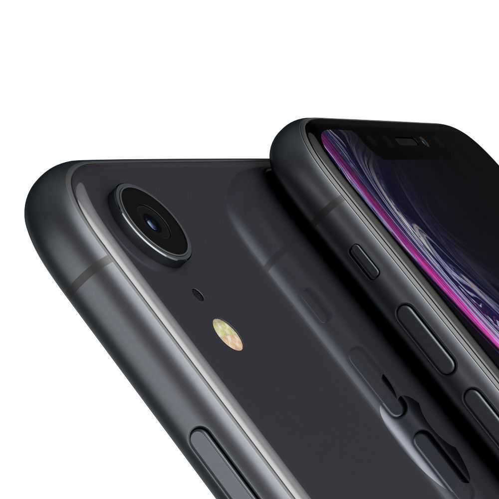 Apple iPhone Xr Black and Xs Space Gray and Xs MAX Gold 3D model_23
