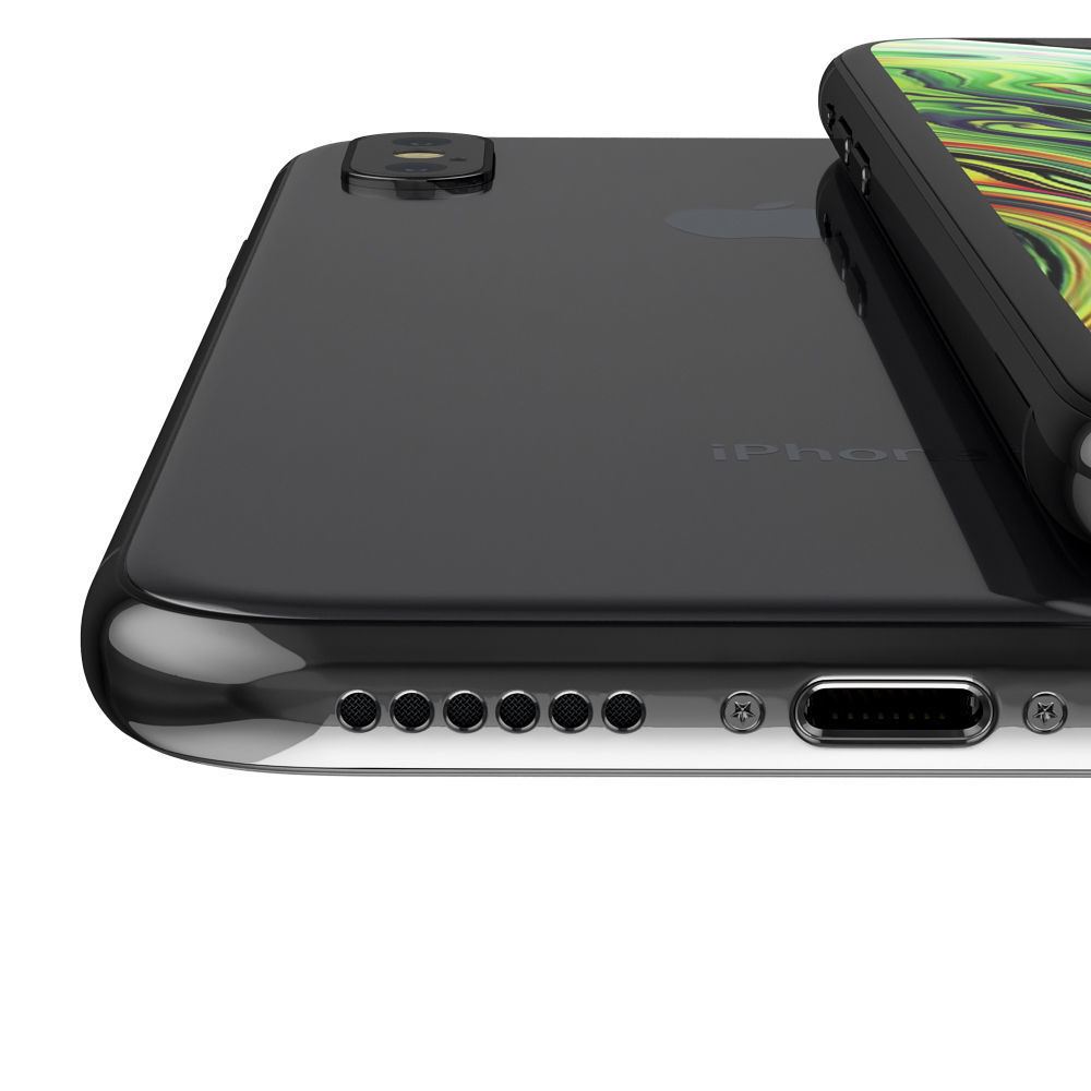 Apple iPhone Xr Black and Xs Space Gray and Xs MAX Gold 3D model_10