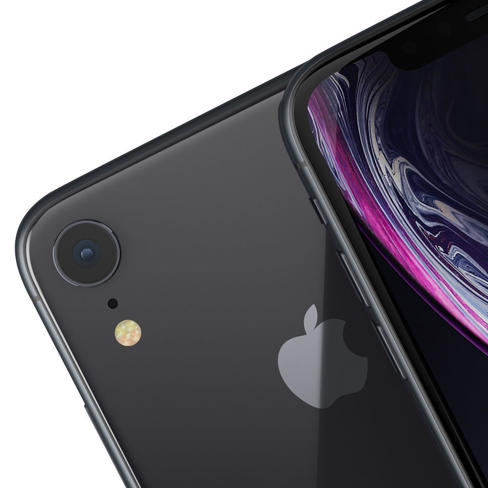 Apple iPhone Xr Black and Xs Space Gray and Xs MAX Gold 3D model_15