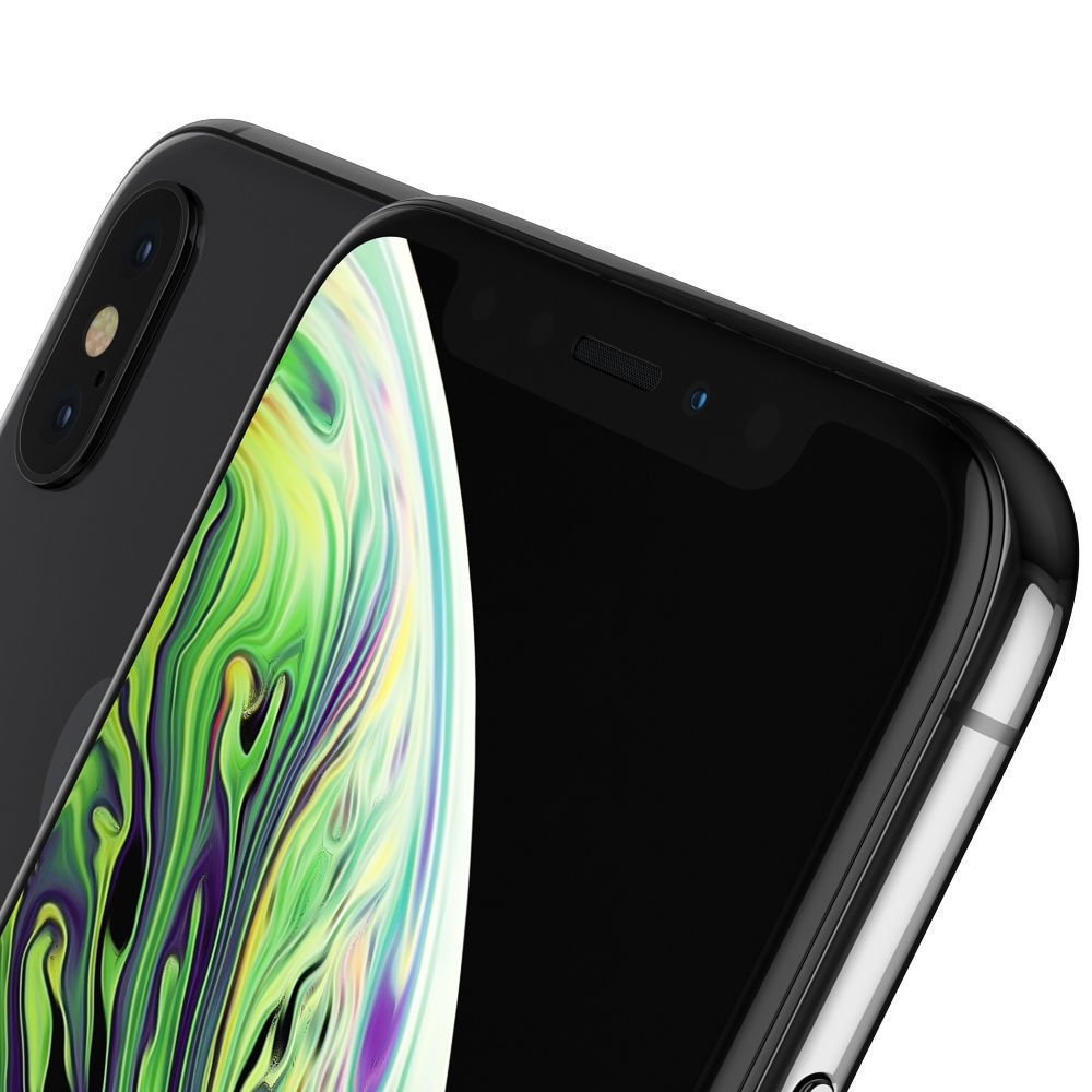 Apple iPhone Xr Black and Xs Space Gray and Xs MAX Gold 3D model_12