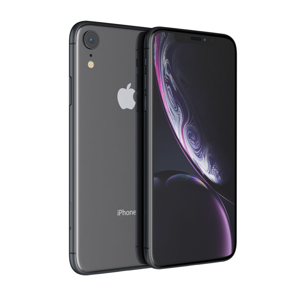 Apple iPhone Xr Black and Xs Space Gray and Xs MAX Gold 3D model_19