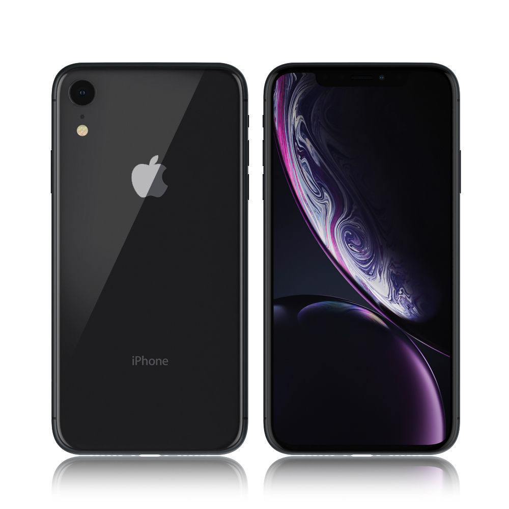 Apple iPhone Xr Black and Xs Space Gray and Xs MAX Gold 3D model_14