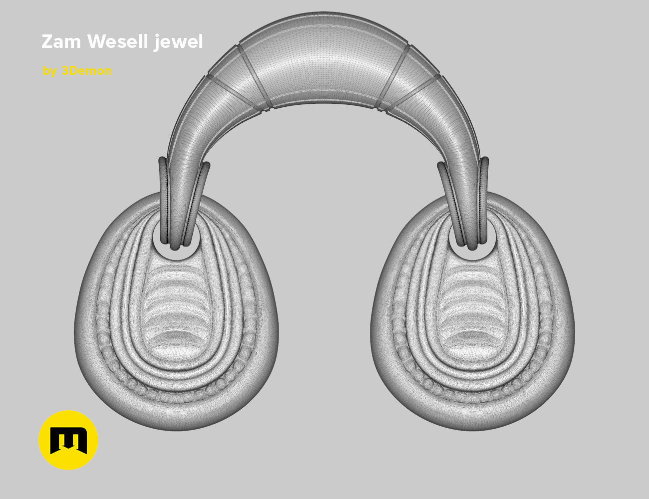 Zam Wesell jewels and armors 3D print model_39