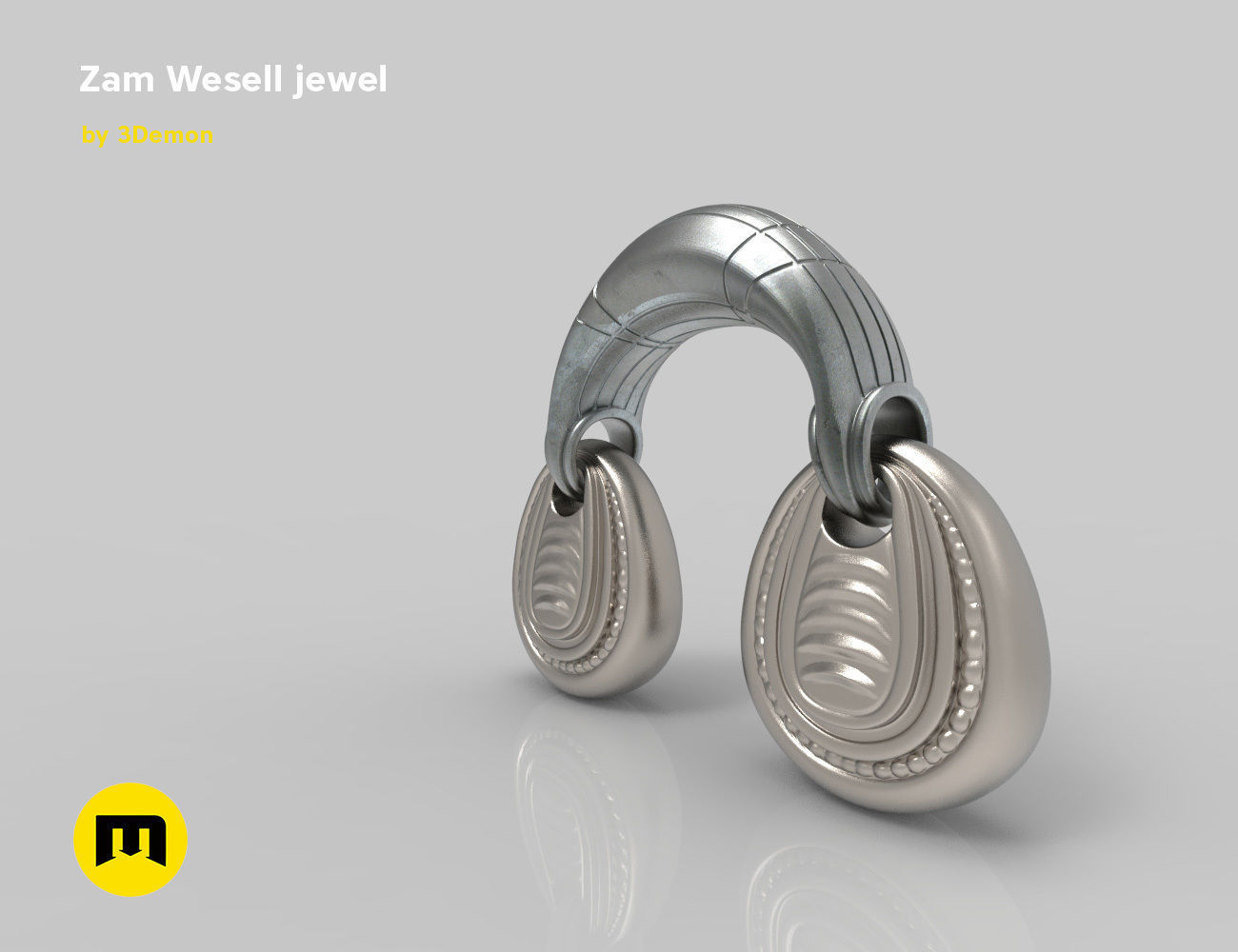 Zam Wesell jewels and armors 3D print model_34