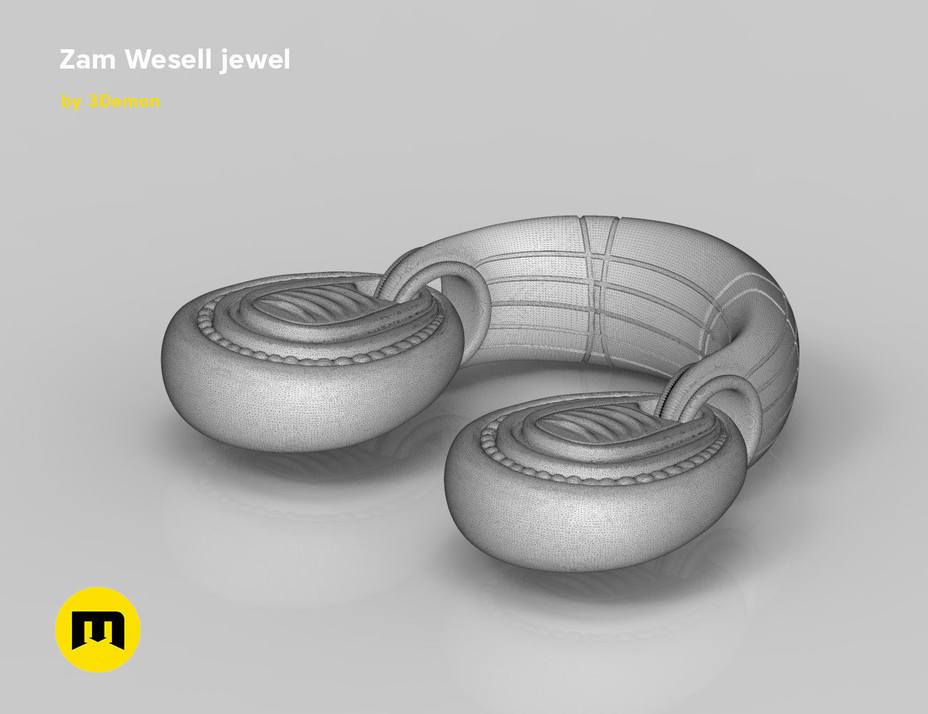 Zam Wesell jewels and armors 3D print model_37