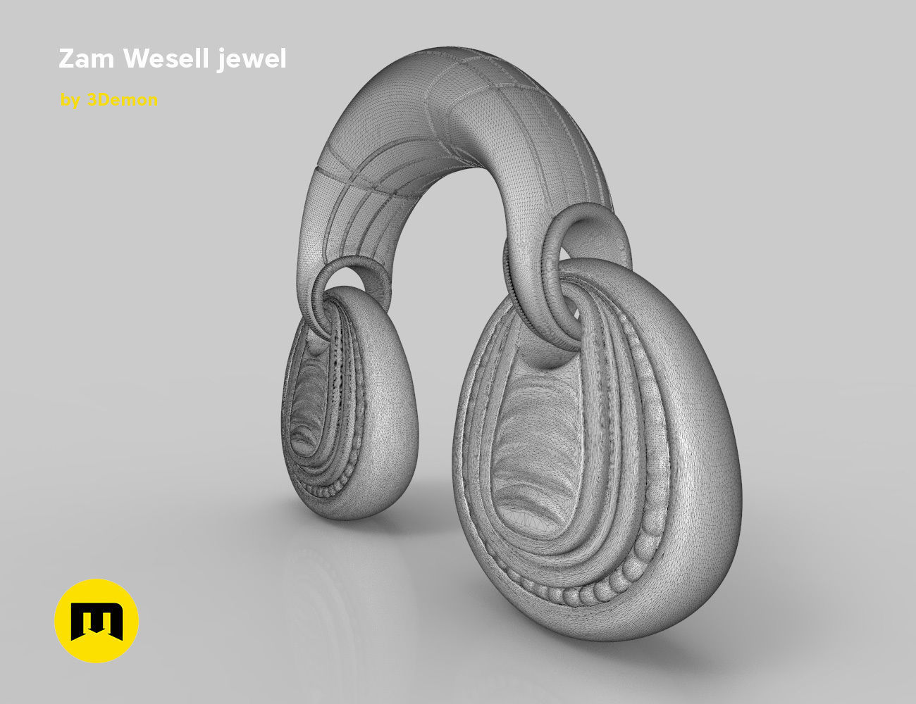 Zam Wesell jewels and armors 3D print model_38
