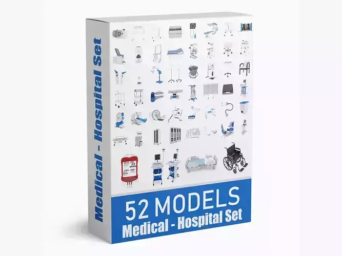 52 Models Medical Hospital Collection 3D model