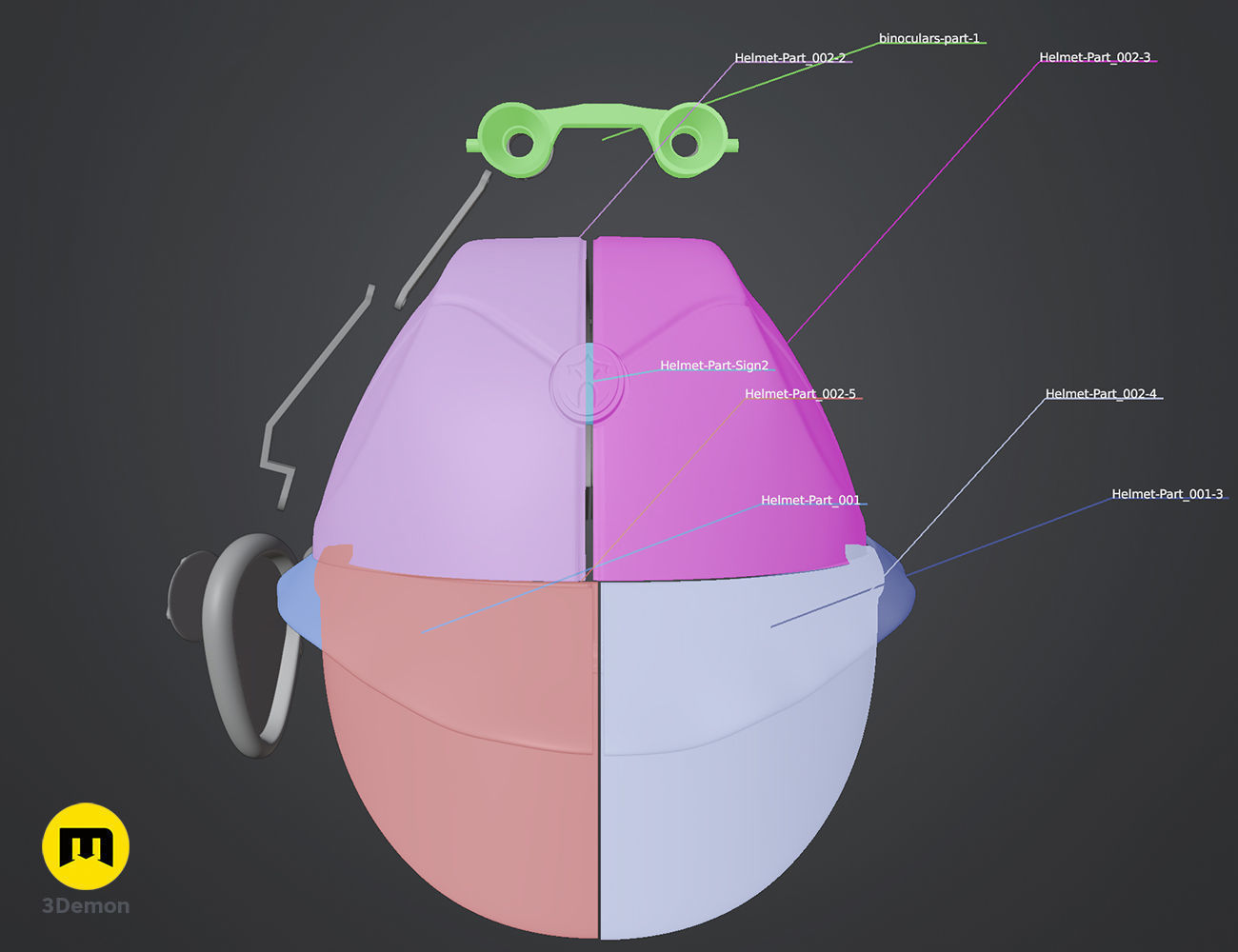 Zam Wesell Helmet 3D print model_6