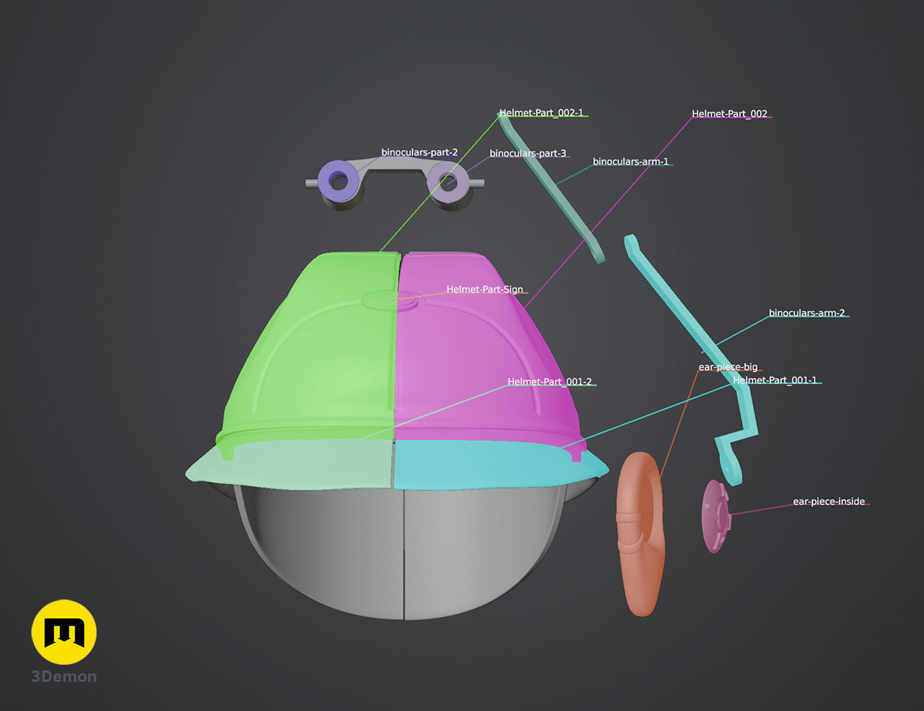 Zam Wesell Helmet 3D print model_5