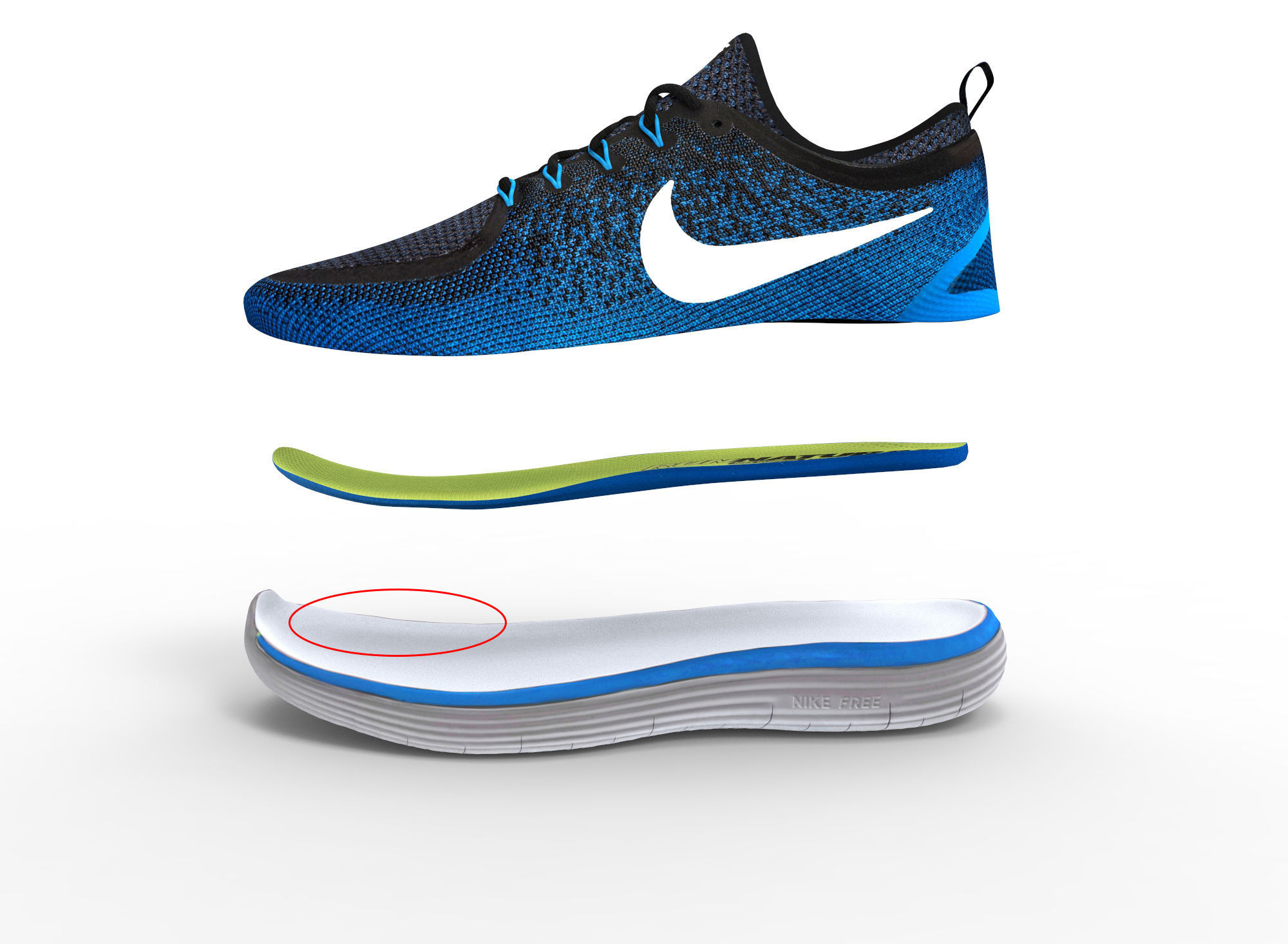 Nike Free Distance 2 3D model_3