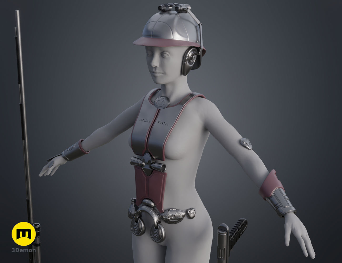 Zam Wesell bundle 3D print model_2