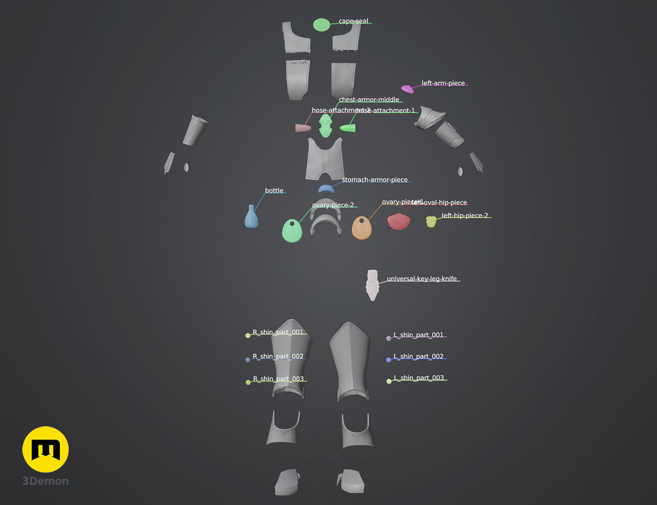 Zam Wesell bundle 3D print model_5