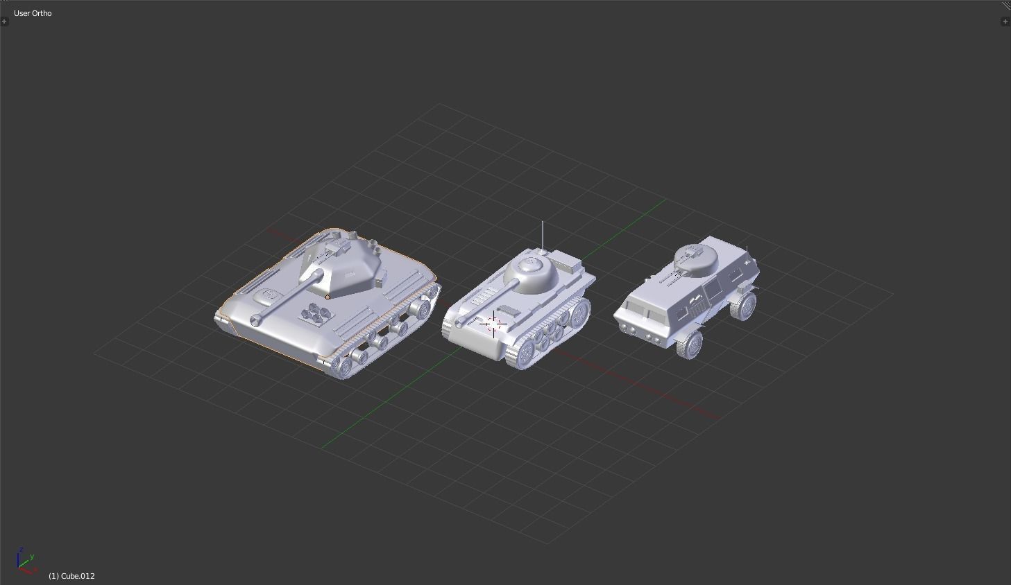 Army vehicles  Low-poly 3D model_4