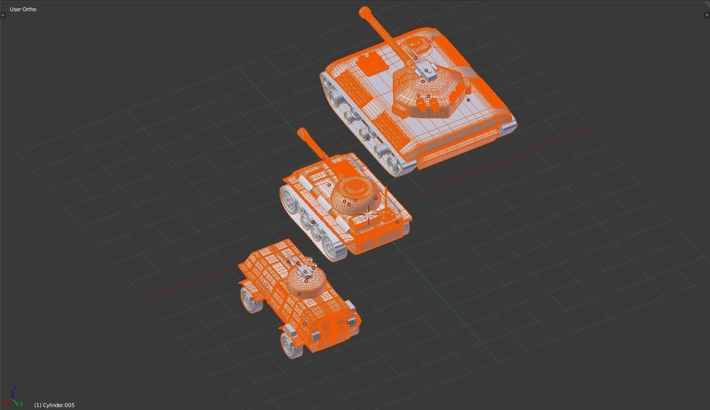 Army vehicles  Low-poly 3D model_5