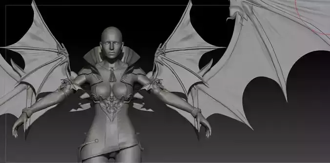 Vampire girl remastered High poly zbrush project