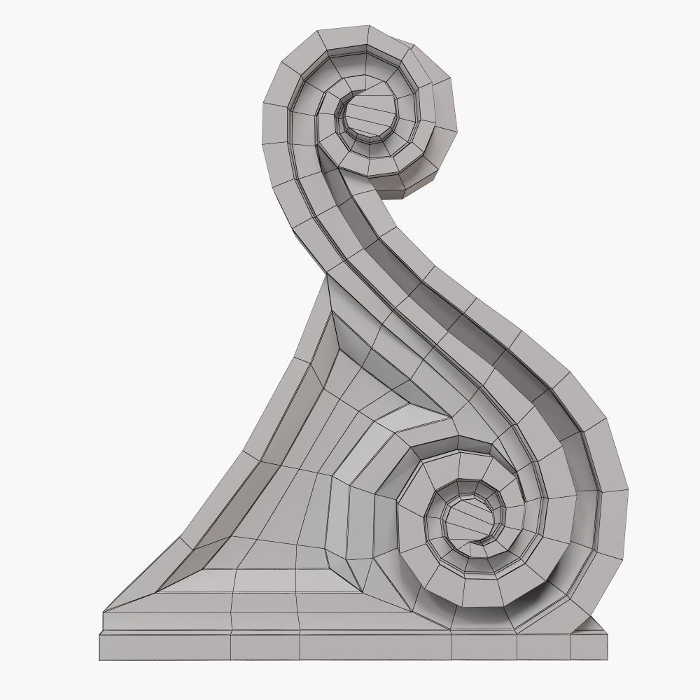Ornate Corbel Bracket 3D print model_5