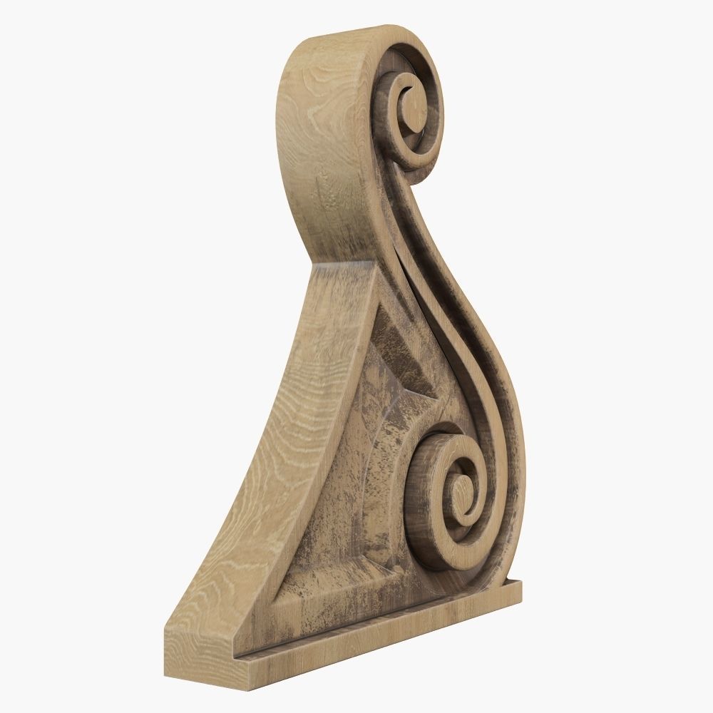 Ornate Corbel Bracket 3D print model_2