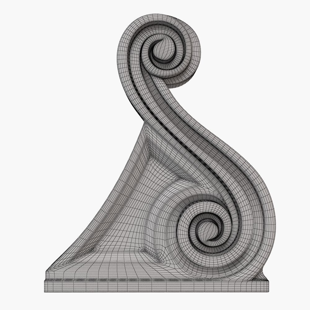 Ornate Corbel Bracket 3D print model_9