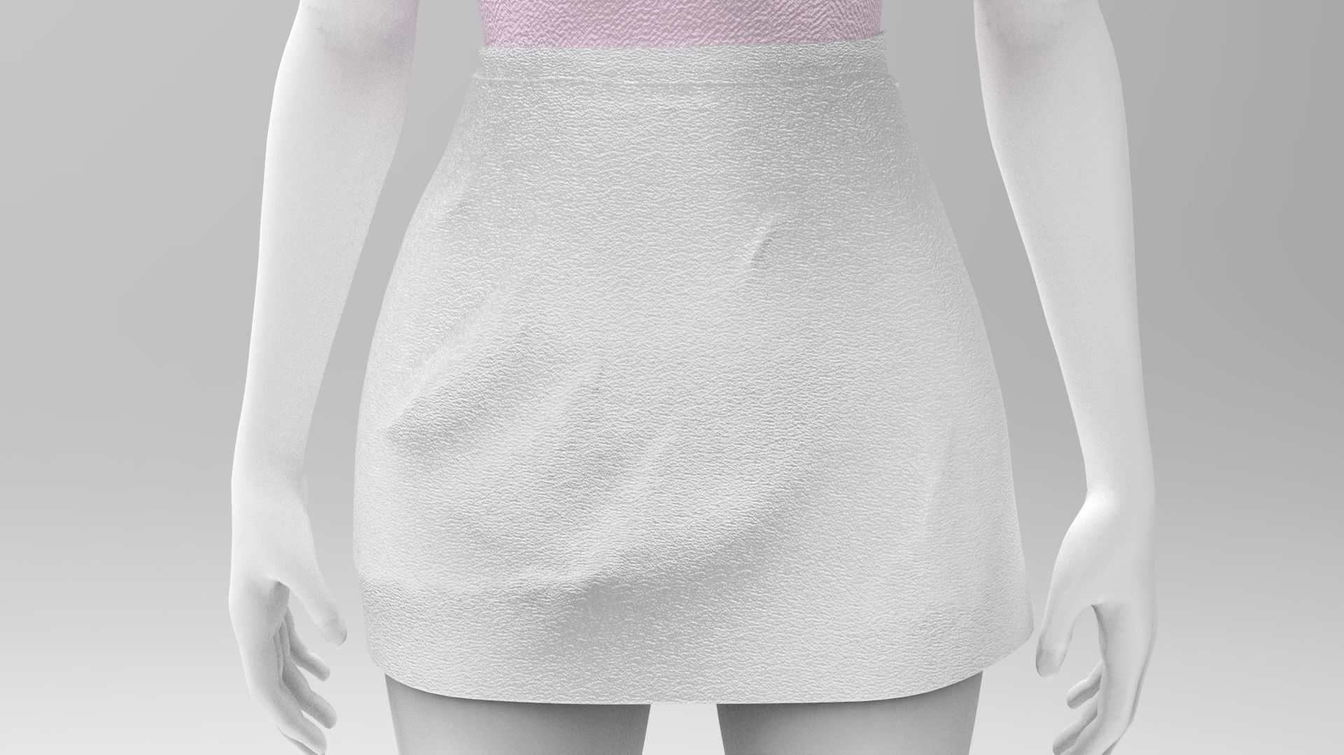 Skirt and Tank Top - Marvelous Designer - Project File Low-poly 3D model_9
