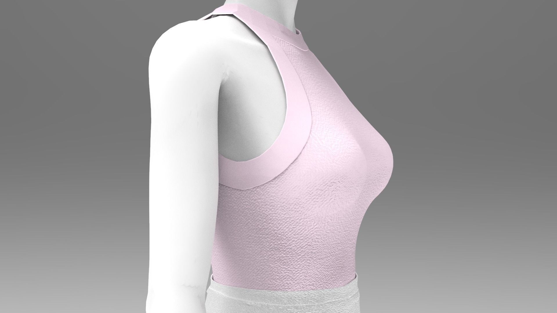 Skirt and Tank Top - Marvelous Designer - Project File Low-poly 3D model_8
