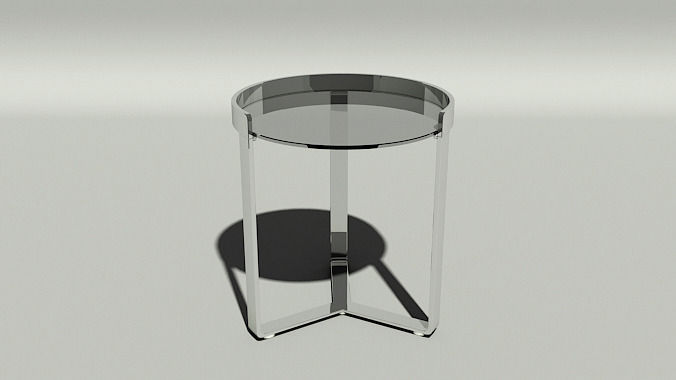 Small Glass Table 3D model_2